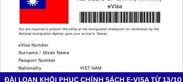 Đài Loan khôi phục chính sách e-visa